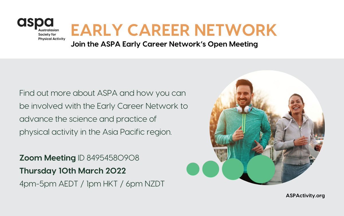 🏃 Next week the Early Career Network are having an open meeting – join them via zoom, all early career professionals are welcome.  

Thursday March 10th 4pm-5pm AEDT 

 📅 Access the meeting using this link: uni-sydney.zoom.us/j/84954580908