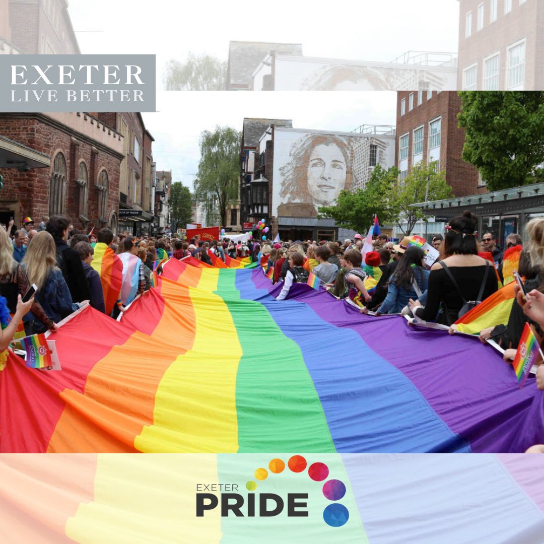 ExeterLiveBette's tweet image. Hooray! After a 3 year absence,  @exeterpride returns on Saturday 14 May. This free event will see a colourful parade through the city centre to Northernhay Gardens, with displays from local talent and stalls galore. 

#ExeterLiveBetter #TheBrilliantAlternative #ExeterPride