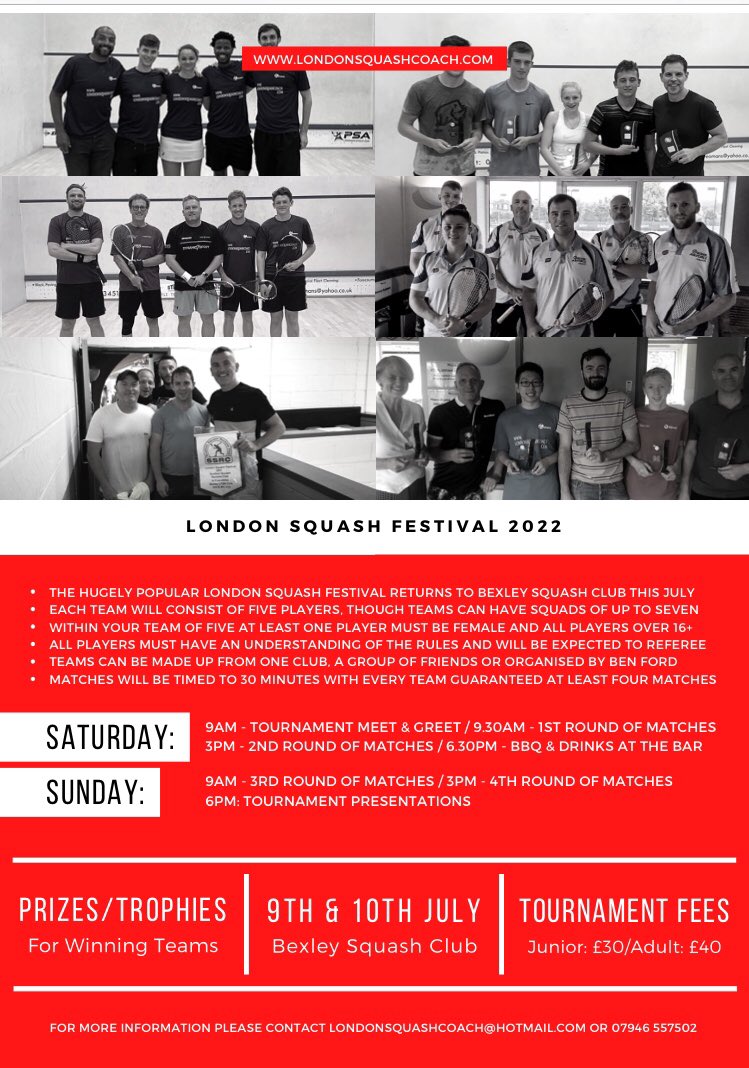 Londonsquashcoach (@ldnsquashcoach) on Twitter photo Back for another year!whos coming? <a href="/SquashSurbiton/">SurbitonSquash</a> <a href="/BHSquashClub/">Blackheath Squash Club est. 1928</a> <a href="/ColetsHealth/">Colets Health and Fitness</a> <a href="/theparksquash/">The Park Squash Club</a> @EPC_Squash Back for another year!whos coming? <a href="/SquashSurbiton/">SurbitonSquash</a> <a href="/BHSquashClub/">Blackheath Squash Club est. 1928</a> <a href="/ColetsHealth/">Colets Health and Fitness</a> <a href="/theparksquash/">The Park Squash Club</a> @EPC_Squash