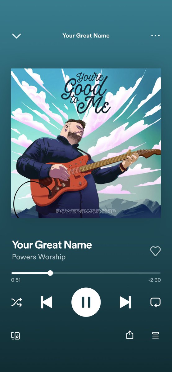 My single, Your Great Name is out now! Go listen to it on all platforms! #YourGreatName #YoureGoodToMe #PowersWorship