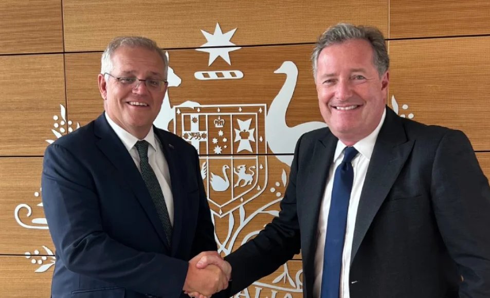 Prime Minister explains he was simply trying to track down the source of the floods when he met with world's biggest drip