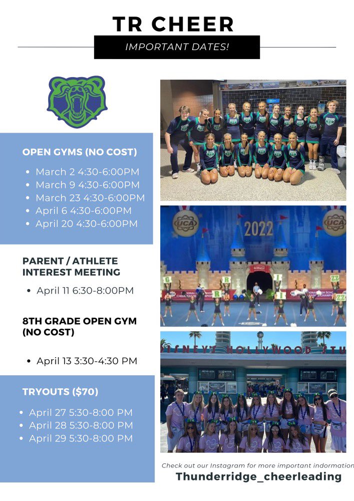 Attention - Important Dates!!