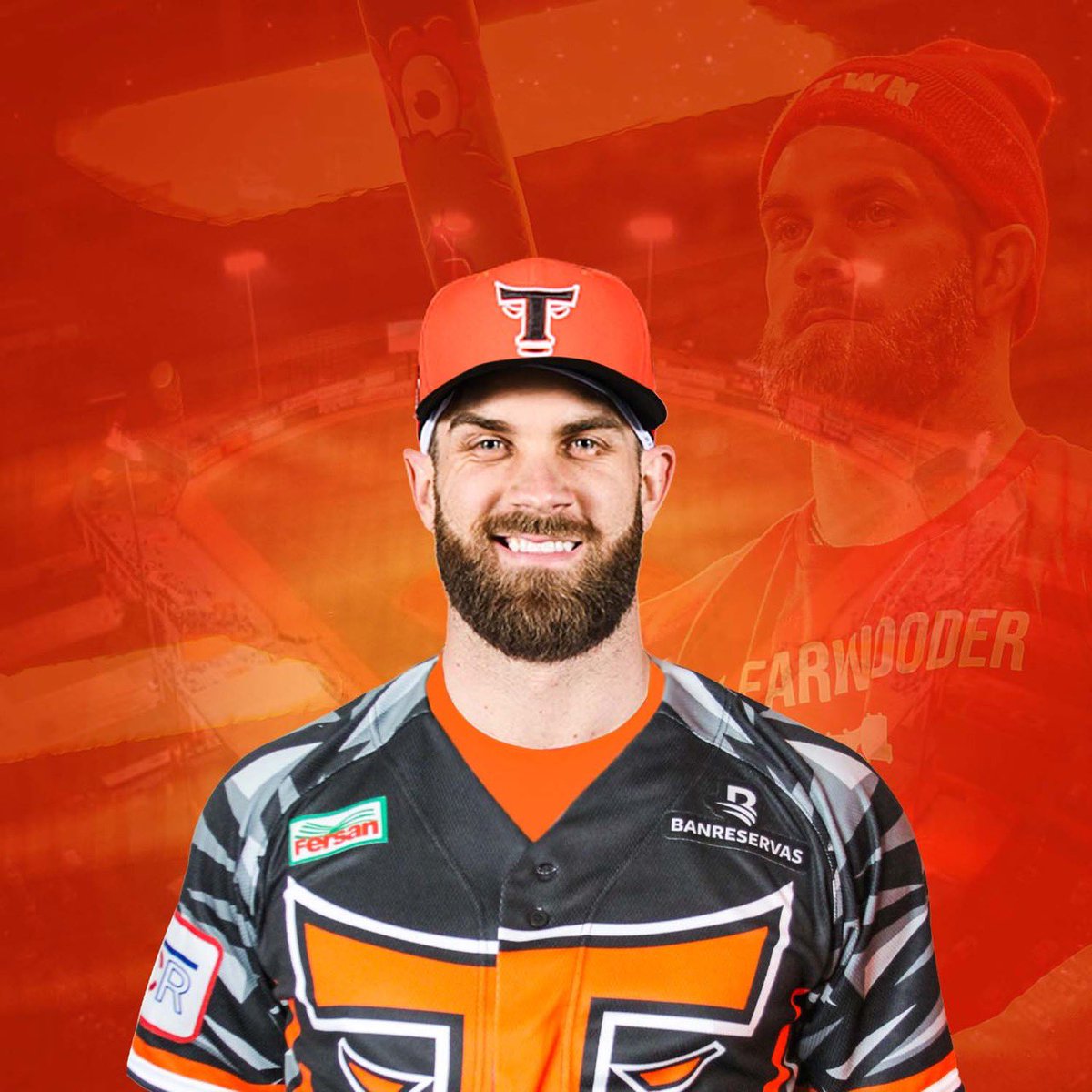 You’ll look nice <a href="/bryceharper3/">Bryce Harper</a> 🟧⬛️
Japan is too far 😉
Come to La Romana ⚾️☀️🏝