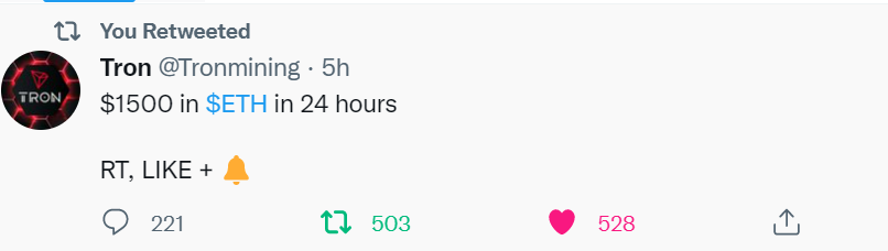 S___Stothemoon's tweet photo. @Tronmining Done. Peace and blessings! https://t.co/1G5Rj3qrDp