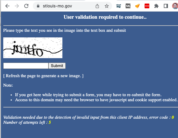 Love that my city has a properly functioning website.