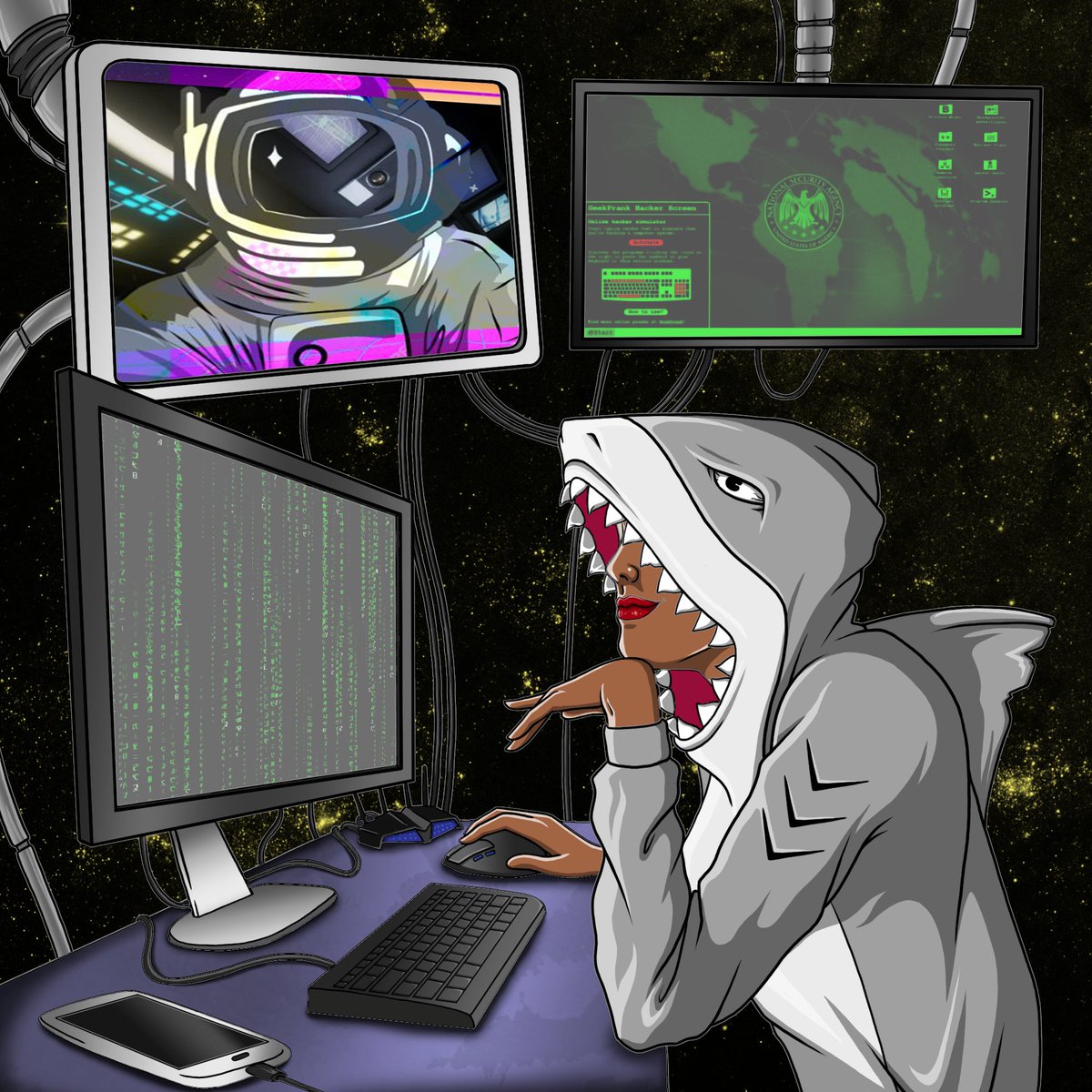 DeGodsNFT's tweet image. The first $DUST auction is going live in 1 hour.

It will be for Shadowy Super Coder #4826.