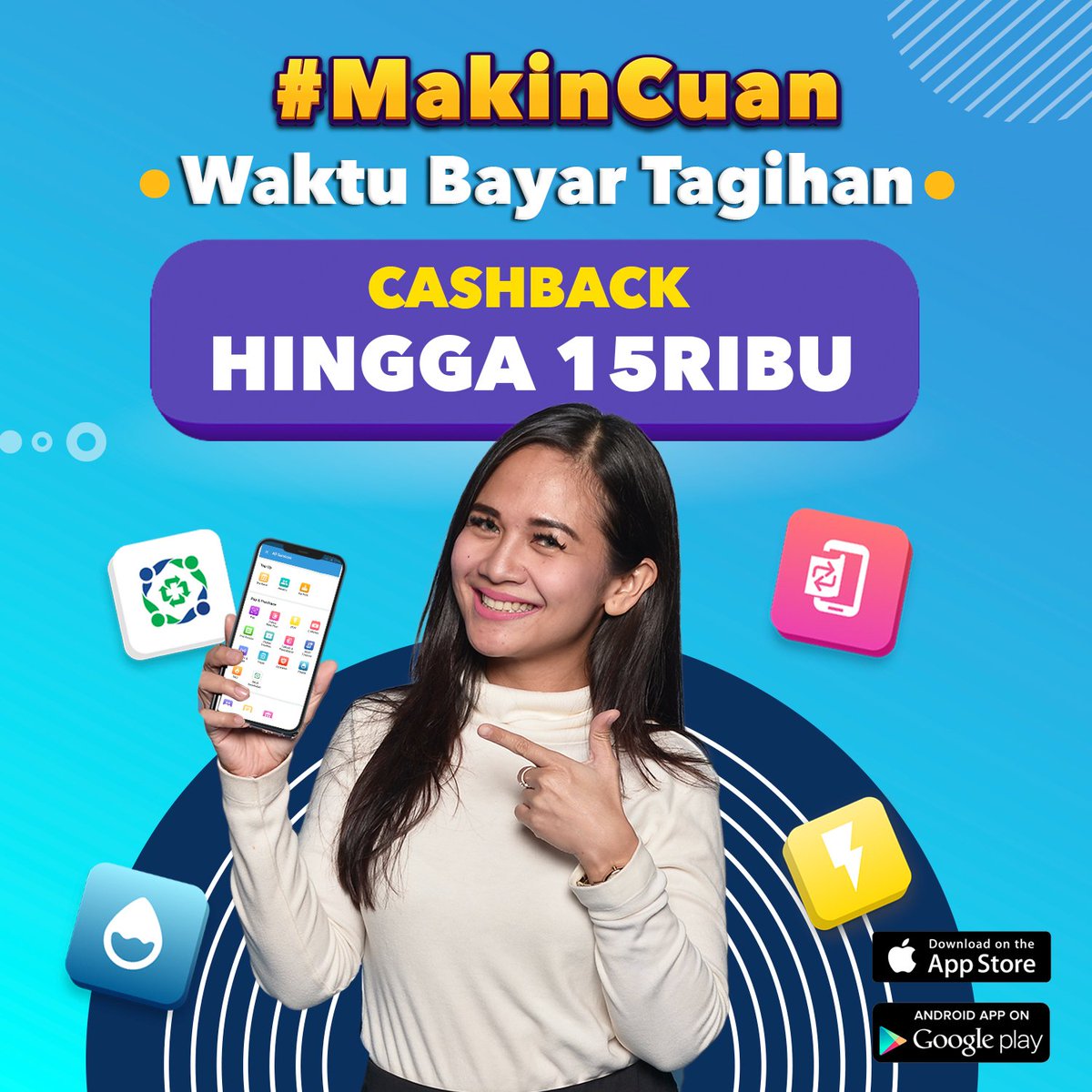 netzmeofficial's tweet photo. Bayar tagihan bebas worry dengan Netzme 😘
#netzme #untungramerame #doubleuntungnya https://t.co/CdLDbNKV7F