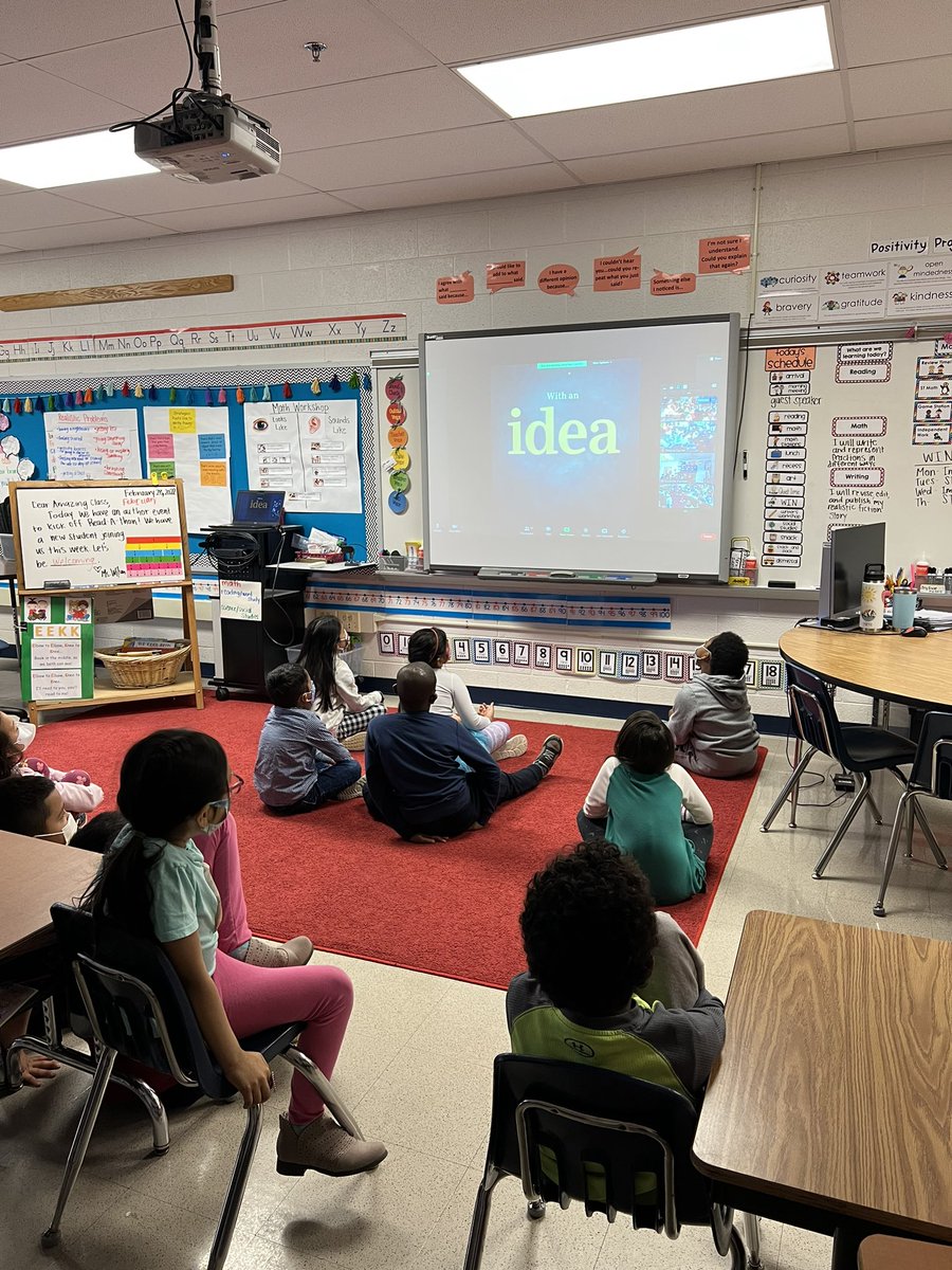 Kicking off Read-a-thon with an author visit by Larry Issa. Thanks <a href="/MelissaRossman1/">Melissa Rossman</a> for this event! #fhhighlights