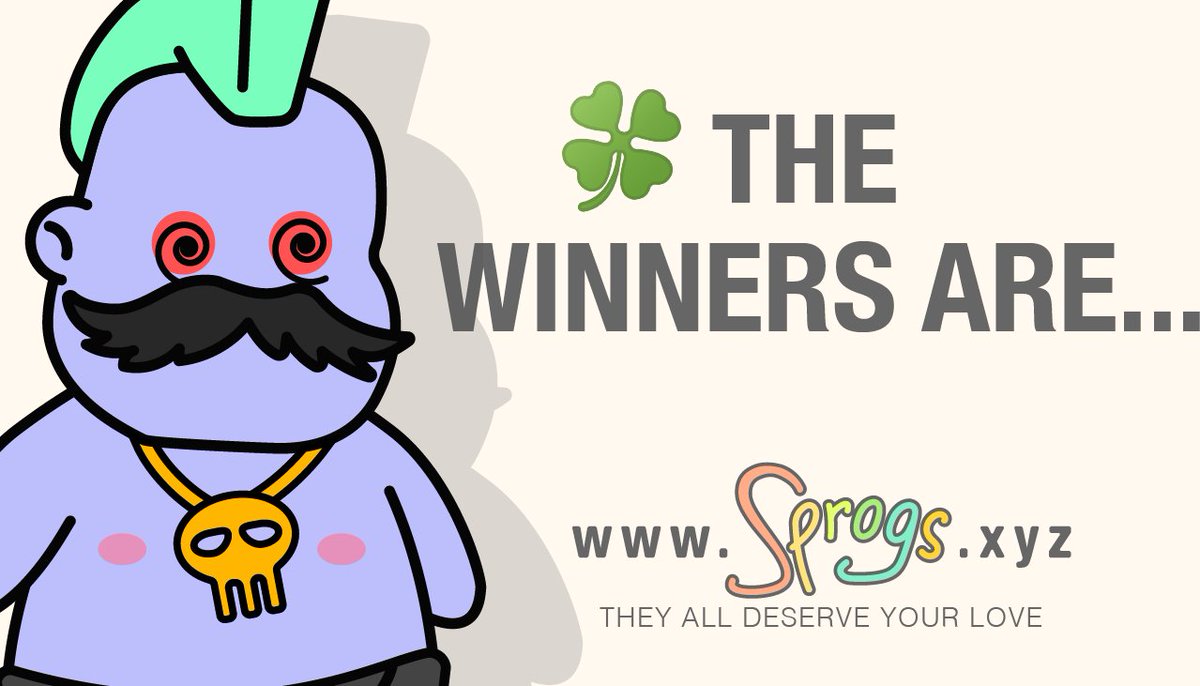 catOnTheMoooon's tweet photo. 🍀🍀🍀 Congratulations to WINNERS #SprogsNFT #NFTGiveway

@youngkr47452652
@ReadyPlayerAlej
@itsmebuddyguy
@svetandrew
@ManecoHunt
@realchocobibi
@Trappin4nfts
@ReadyPlayerDhyn
@Crypto_N00bie
@Epoii12

🍀🍀10 SPROGS A DAY IN FEB🍀🍀
🔥JOIN THE DISCORD https://t.co/P1Kf72oN2R 🔥 https://t.co/EYyojI0ThL