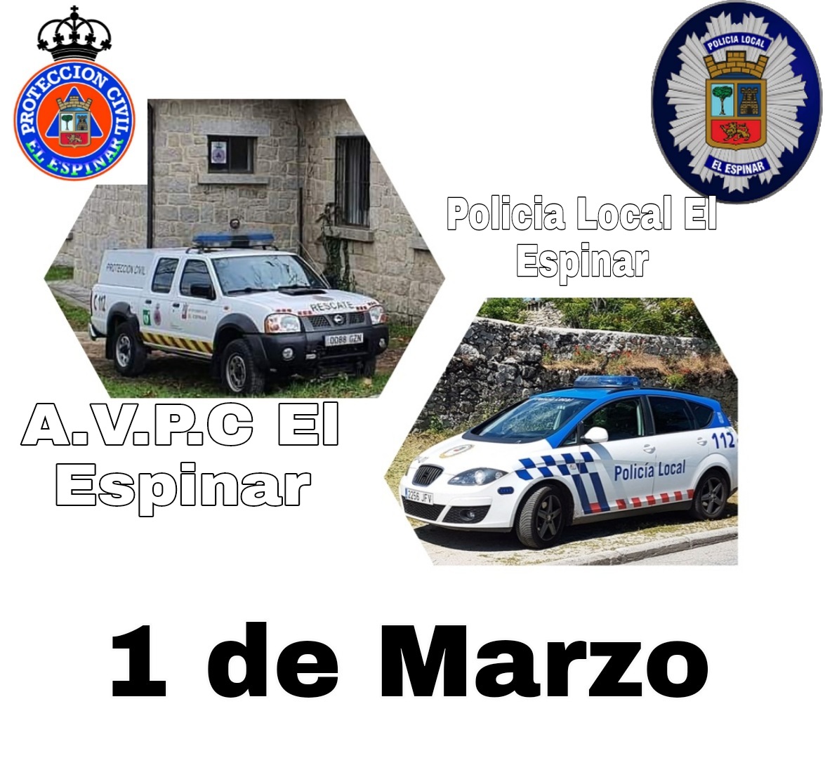 1 de Marzo, día internacional de La Protección Civil. Feliz día a nuestros compis y a Policia Local El Espinar por su día. Lo hacemos extensivo a todas las Agrupaciones