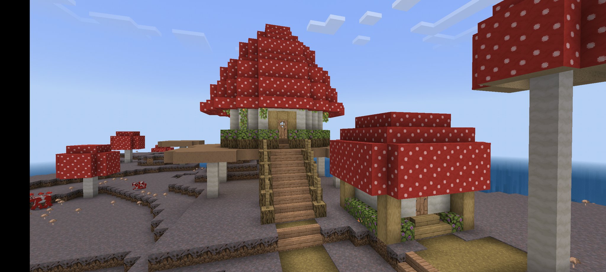 狂猫 ｸﾙﾈｺ マイクラまったり勢 久々の建築ッ W 教会的なやーつと聖職者の家 キノコピペ を建てました W 下から見ると良い感じにキノコだな Minecraft マイクラ統合版 キノコ島 T Co Iq43alj5cz Twitter