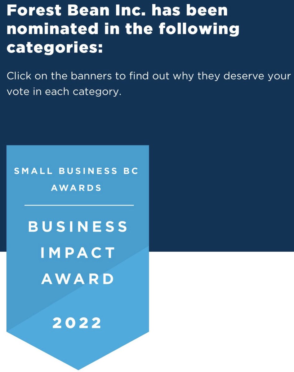 We have been nominated for the BUSINESS IMPACT AWARD.