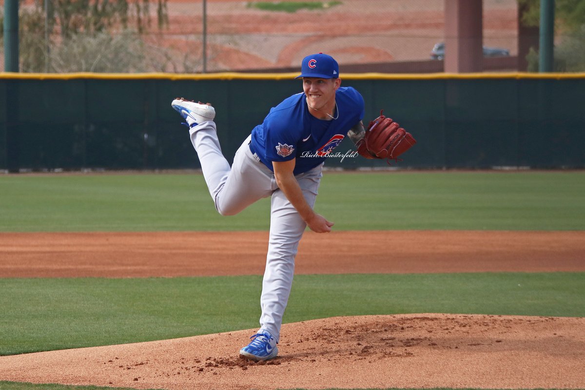 biest22's tweet photo. Watched #Cubs @mbain_38 throwing live BP today and he was hitting 97 consistently! From undrafted free agent to hard throwing #CubsProspect - love seeing the progress Max! #ST2022 https://t.co/SxZmyGOwiF
