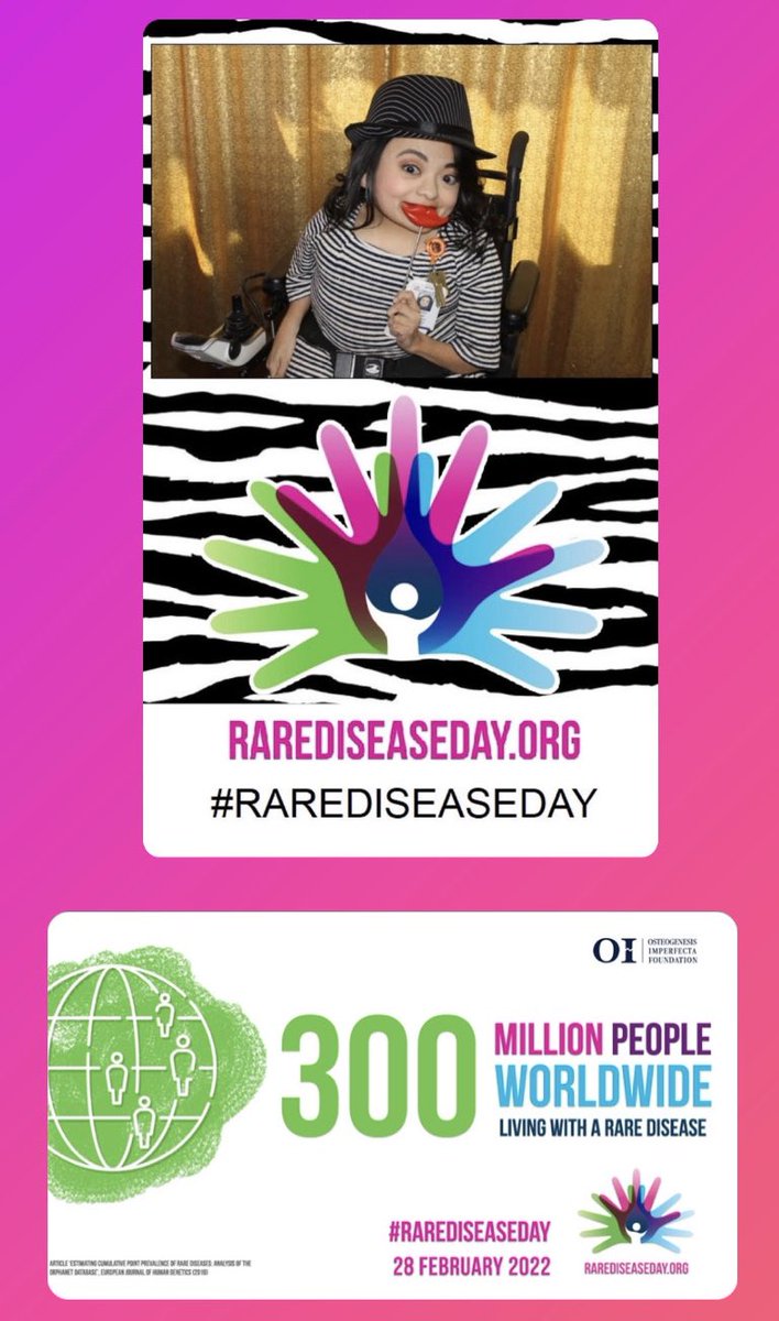 JocelynGomez_03's tweet photo. Happy #RareDiseaseDay2022 Did you know kids with OI still get family/child services called on them bc providers believe the fractures are due to child abuse? It is important to raise awareness of rare diseases so these incidents don’t happen. #oipride https://t.co/xKKNvI0Agq