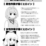 男性作家が描くヒロインと女性作家が描くヒロイン!あたってる…？？