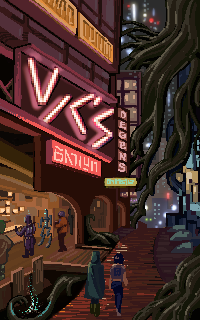 Amart_AI's tweet photo. Sometimes Seikatsu 🌳 takes back what is rightfully hers. Vic’s will need to move locations soon, but for now players can still stop by and have a drink. 

After all, they need somewhere to spend their hard earned coin..

All degens welcome 🍻 https://t.co/CSO0GwlJ0G