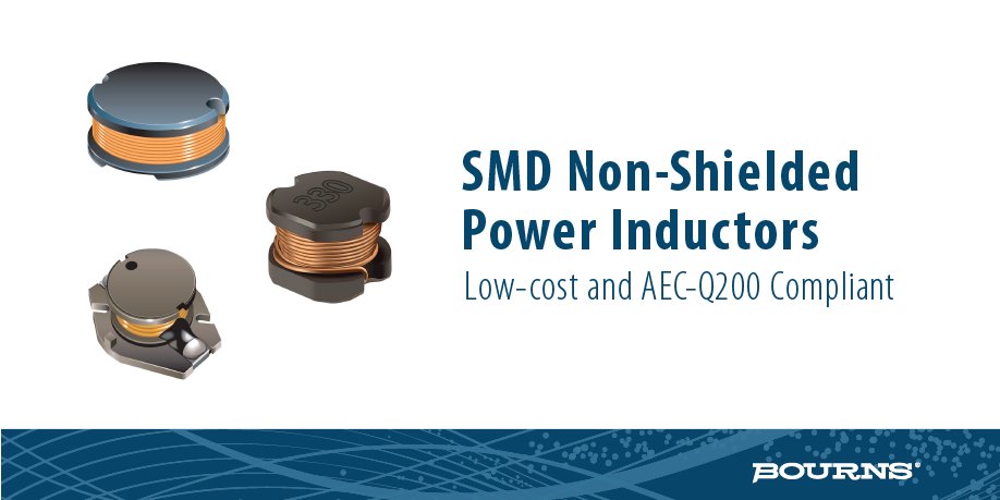 Bourns's tweet image. Our power #inductors are essential solutions for reducing core losses in applications where #voltageconversion is necessary. Bourns® is a professional manufacturer for low-cost, AEC-Q200 compliant, non-shielded SMD power inductors. bit.ly/3HGY74l #bourns #magnetics