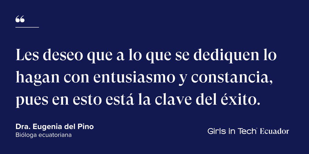 Mujeresentec_ec's tweet photo. Tal cual a Eugenia no se te olvide ponerle muchas ganas a lo que sueñas, ya que tú también puedes lograr grandes cosas💚 https://t.co/LPqbrgzx5r