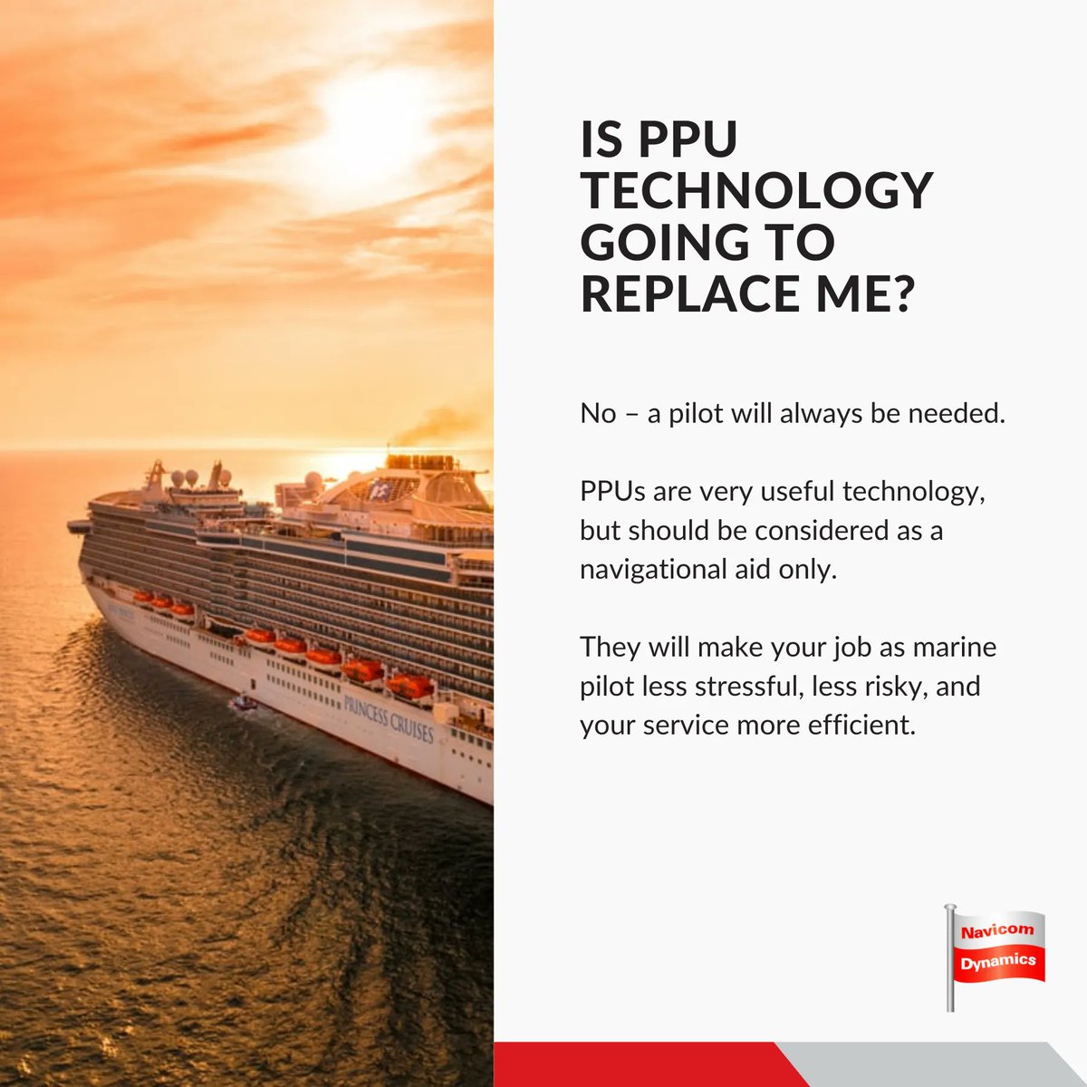 NavicomDynamics's tweet image. As one of our contacts said: &quot;Of course not! Someone has to carry the PPU!&quot; 😂 But seriously, PPUs might be useful tools, but nothing will replace a marine pilot!
#FAQ #Portablepilotunit #PPU #navigation #marinenavigation #maritimeindustry