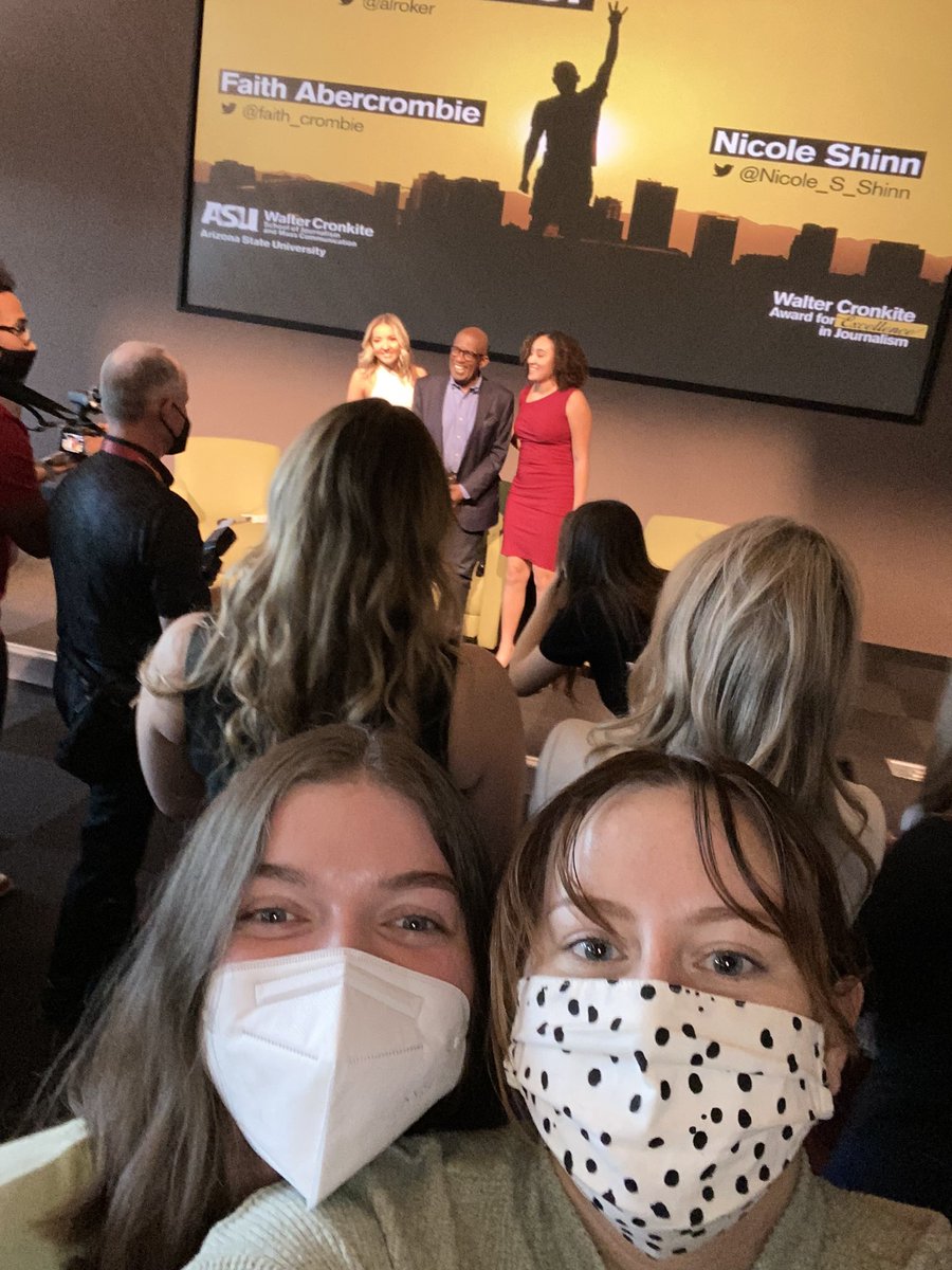 MorganRCarden's tweet photo. From watching Anderson Cooper together freshman year to watching her interview Al Roker 💗 I’m so beyond proud of @Nicole_S_Shinn 💋 https://t.co/OxGYznb4ix