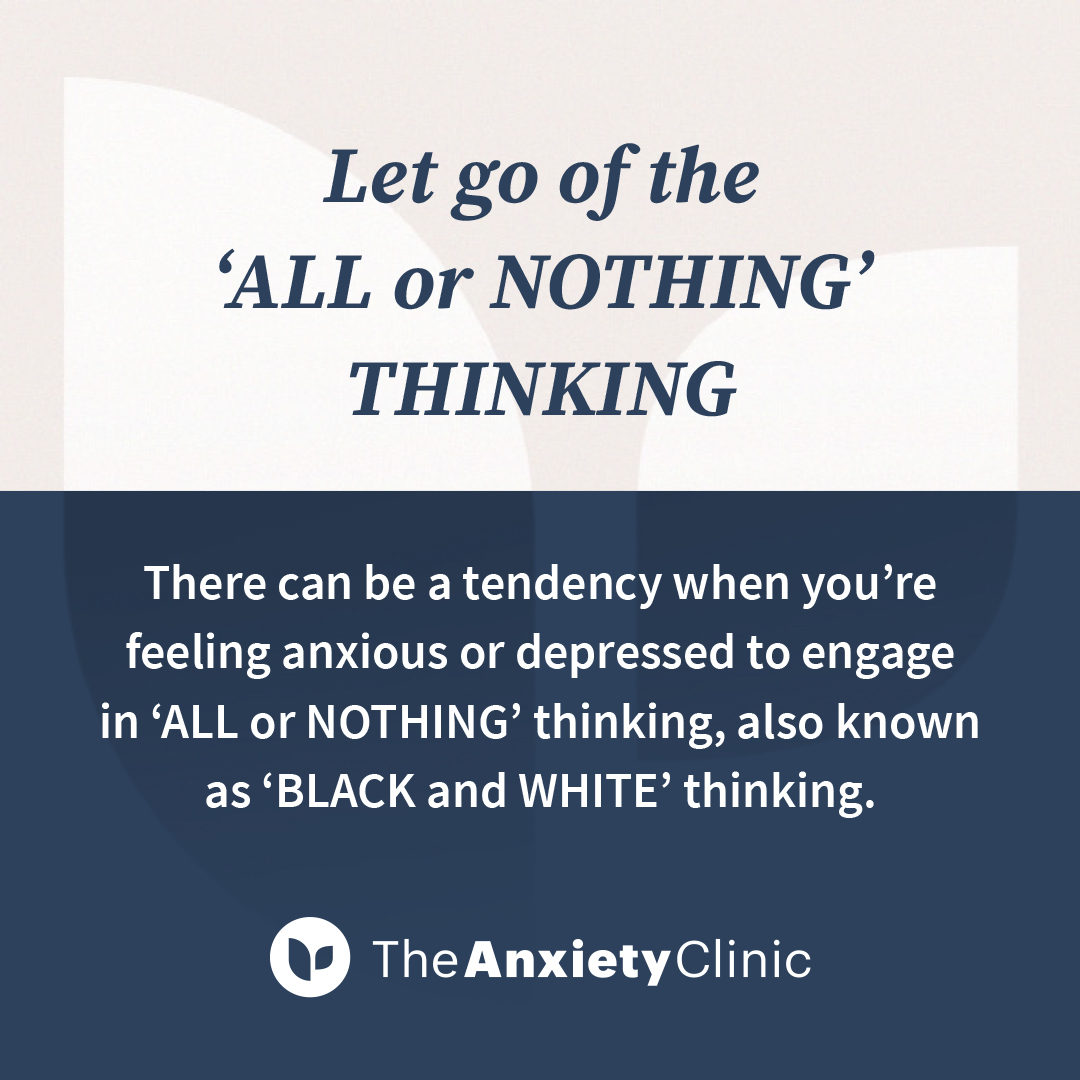_DrJodie_'s tweet image. All or nothing thinking can place perfectionistic expectations on us and the reality is, it&apos;s rare that life is this black and white. So the next time this style of thinking pops up for you, can you re-adjust your expectations? 
#mindstrength #mindstrengthmethod