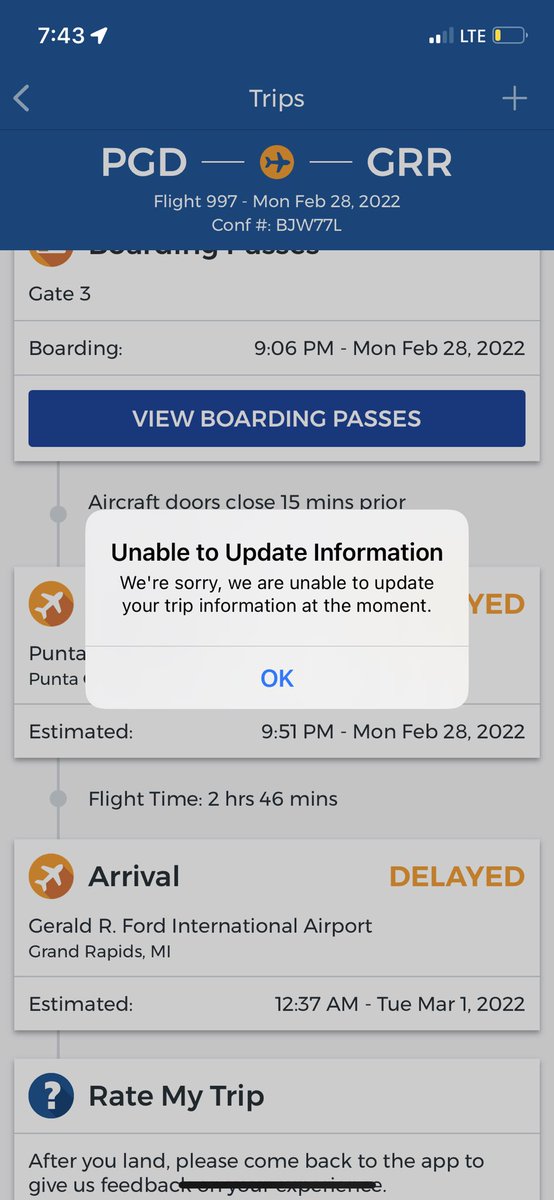 TheDudeNFT's tweet photo. @Allegiant why did you continue to delay our flight ever 30 minutes just to cancel it? Then you refuse to answer any calls and your app is down? How are we supposed to get home to our dog that is all alone at home? #pleasesomeonehelp https://t.co/uQzd4Lllsn