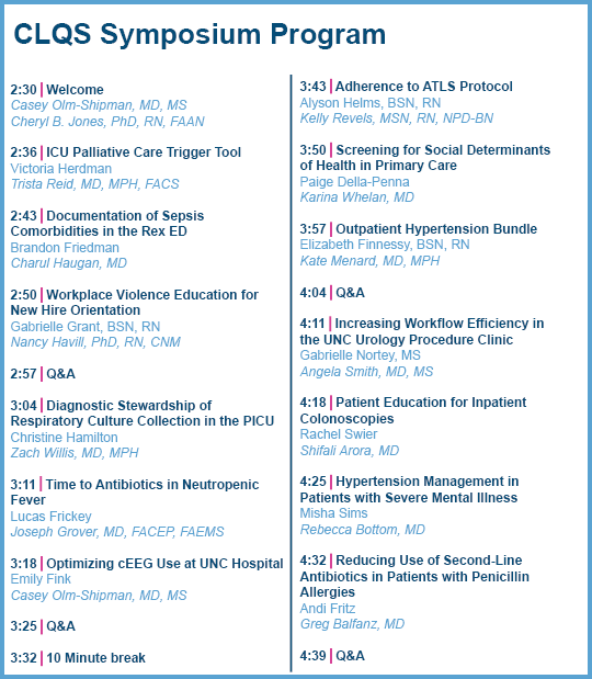 UNC_IHQI's tweet photo. Join us on Wed, March 2 for the Clinician Leadership in Quality and Safety Scholarly Concentration Symposium. Register here: https://t.co/ig6DSJClxc https://t.co/E9Y8Xf6sAN