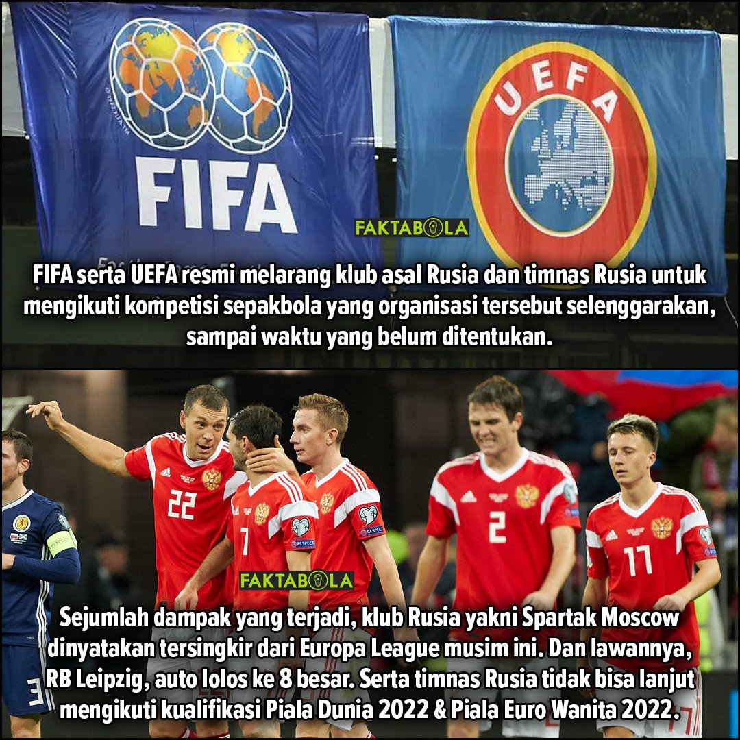 FaktaSepakbola's tweet photo. Jahh gak konsisten nih FIFA &amp; UEFA. Katanya jangan campuradukkan politik dalam sepakbola. Bagus sih sebenernya kalo emang mau 'tegas' dalam hal seperti ini, tapi yang jadi masalah hal itu diterapkan ke semua pihak atau pilih-pilih aja? 🤔 https://t.co/X9HWAkljTO