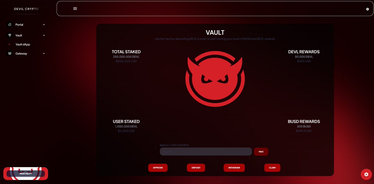 DevilTheCrypto's tweet image. Our Lead Tech dev Mephisto has been hard at work on our new #Dapps, &amp;amp; they’re looking 🔥.

The dApp overhauls will make the #DEVL ecosystem more accessible, faster, &amp;amp; future-focused. 

#DeFi #BSCGem