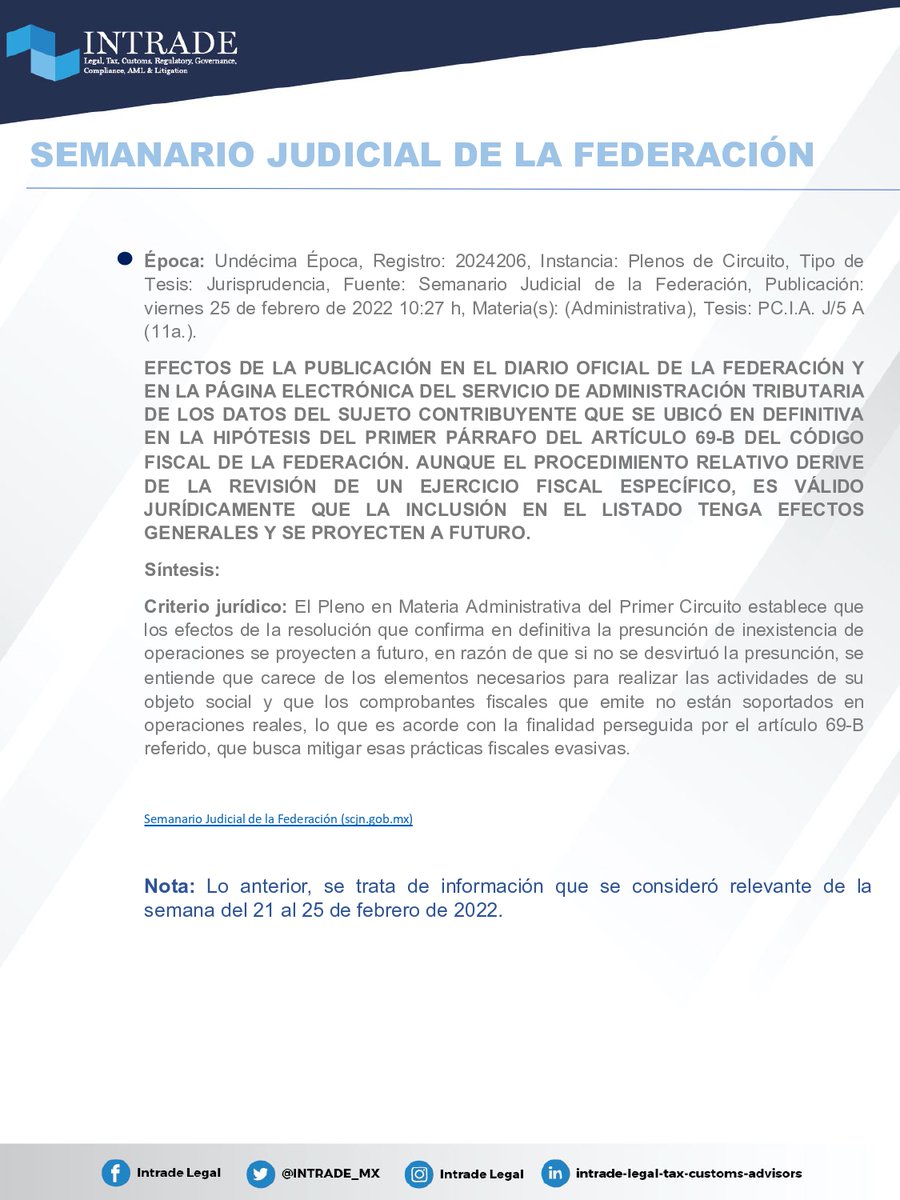 INTRADE Legal, Tax, Customs Advisors & AML tweet media