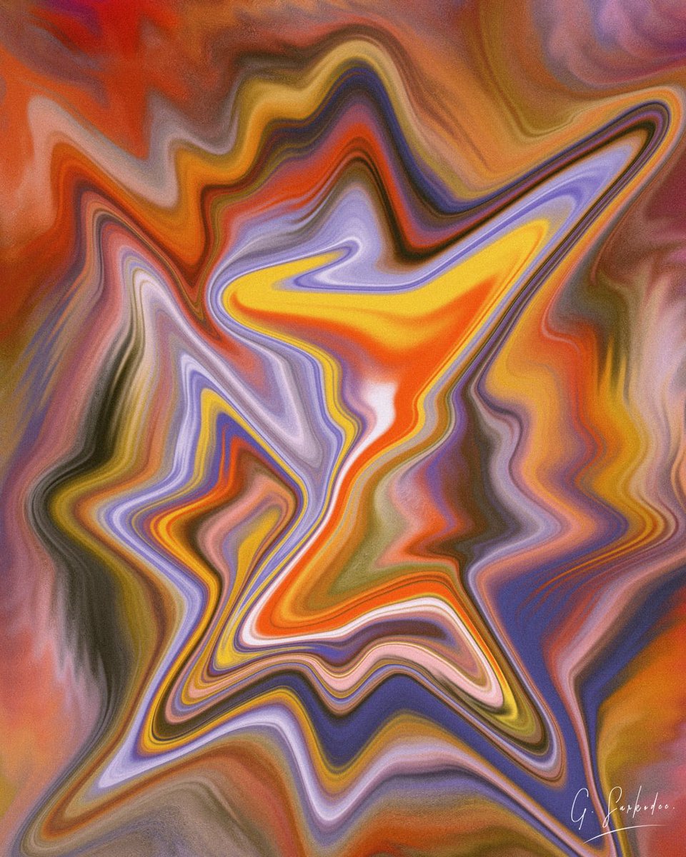 Who’s up? Someone help me name this abstract piece I just finished working on 😌