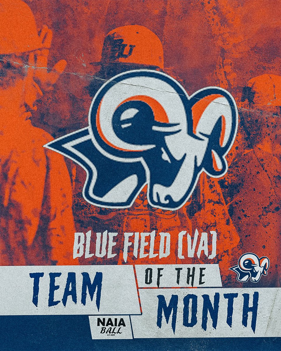 The NAIA Ball Team of the Month is the Bluefield Rams

Bluefield opened the season with a program best 13-0 record. The Rams are hitting .348 as a team and have scored 145 runs (11.1 per game) with sixteen home runs. They’ve outscored their competition 145-68