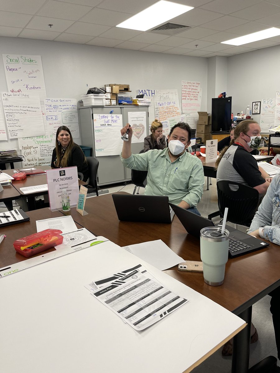 ValerieArechiga's tweet photo. Getting down with data in  @CMSatSP_Wolves PLCs! Action plans, unpacking TEKS, collaboration and celebrations with all core content hallway heroes=teachers! #instructionalleaders #verticalalignment #wolfpack https://t.co/ybv9EwH4iz
