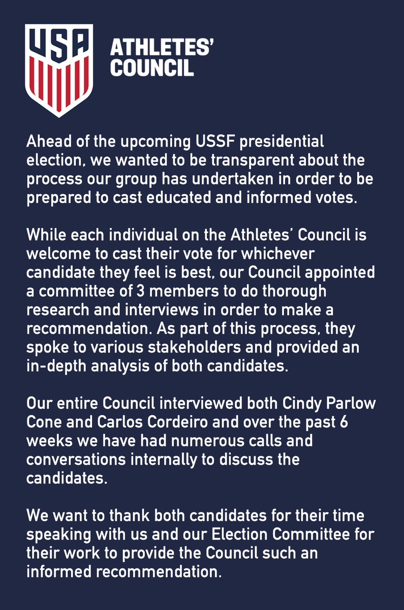 USSF_Athletes's tweet photo. Prepared ✅
Researched ✅
Interviewed ✅
Analyzed ✅ https://t.co/AZQIjQRywU