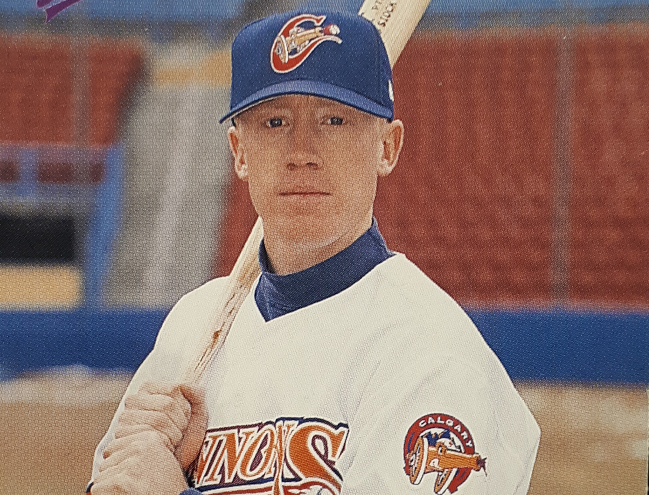 calgary_the's tweet photo. CANNON BLASTS:  Infielder Kevin Hooper was a key cog on the final Cannons team in 2002.  He batted .288 in 130 games and anchored anchoring the middle of the infield.  Hooper stayed with the Cannons successor in Albquerque in 2003 and 2004. https://t.co/oq9Oe9luqv