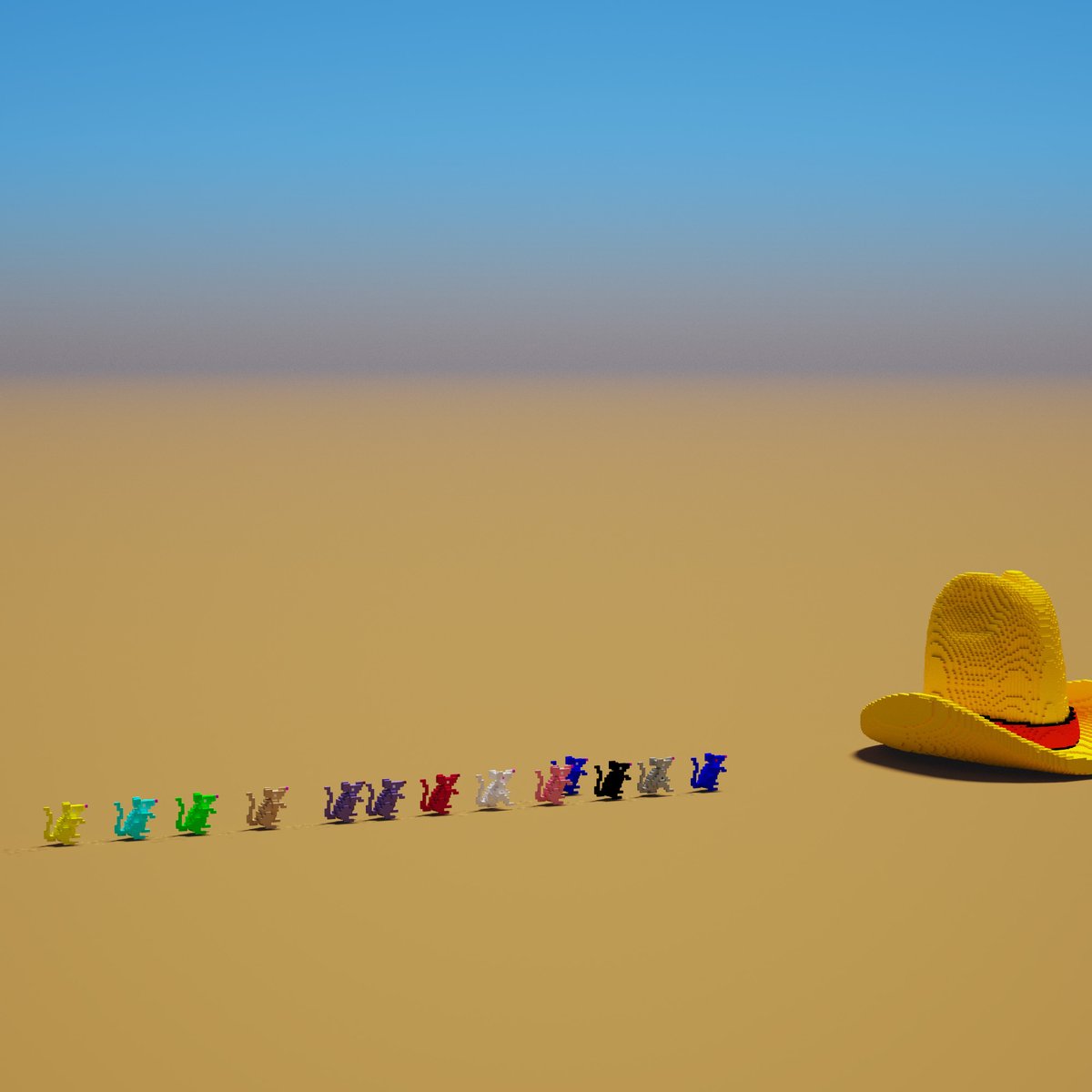 AnksyRgb's tweet photo. 'Cowboy HAt DAO'
Meanwhile back at the metaverse a bunch of degens as rat avatars head to Cowboy Hat DAO to do hot DAO stuff
1/13
5๊ฉ
#Chainfaces #RGBNFT #ToonNFT #objktcom #CleanNFTs #voxelart
https://t.co/1erEgpoBwy https://t.co/gkDF44TD2K