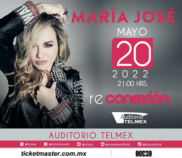 lajosa's tweet photo. ¡¡¡#JosaFamilia, recuerden 🤔 que tenemos una cita el próximo 20 de mayo 🗓en el @AuditorioTelmex para hacer #Reconexión 🔌!!! ¡¡¡Nos vemos 👀 pronto!!! 💃
🎫 -> https://t.co/KWhqAQ8amS https://t.co/HFG8XaSXOi