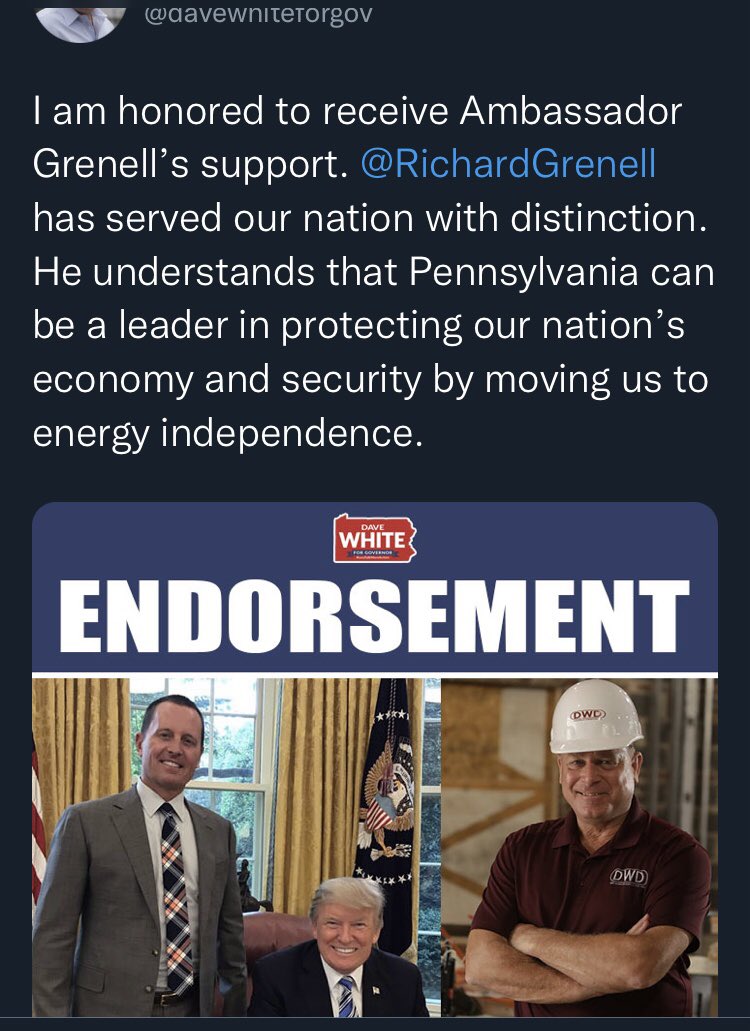BenAtLarge's tweet photo. Dave White gets the all-important pro-diarrhea endorsement.
#TooManyJokes
#pagov https://t.co/6VZWguM9aN