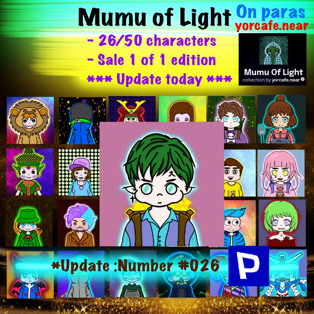 List Collection Mumu of Light to day.
Link to buy : paras.id/collection/mum…
Update : Add 1character 26/50(number #026)
paras.id/token/x.paras.…

***Discord coming soon***
#nftcollectors #NFTdrop #NFT