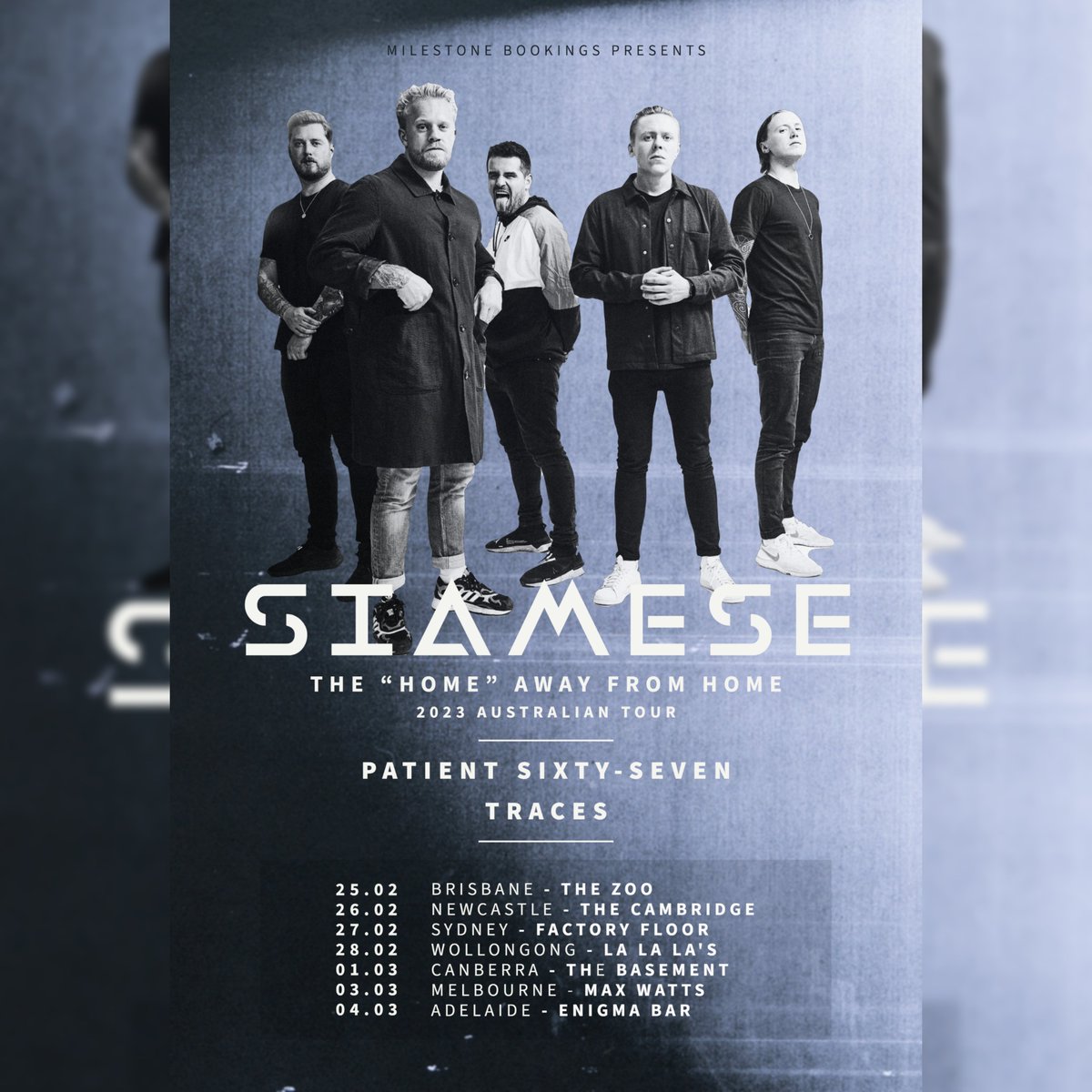 tracesband's tweet photo. Hello twitter friends
We are doing a tour next year with Siamese and @Patient67band 
This is very cool.
Tix will be on sale soon. Until then listen to Siamese and the 67 boys! https://t.co/QfeLX8mPDY