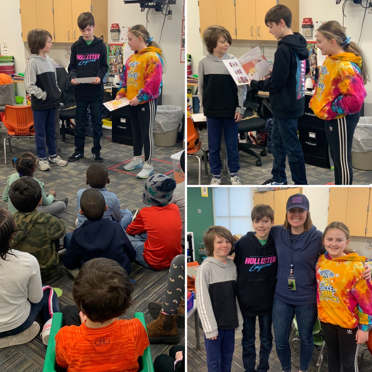MrsJohnsonSGR4's tweet photo. Fourth Grade Readers Being Leaders in Kindergarten! 📖 🌟 @sgrspuds https://t.co/D1tOKkNkjH