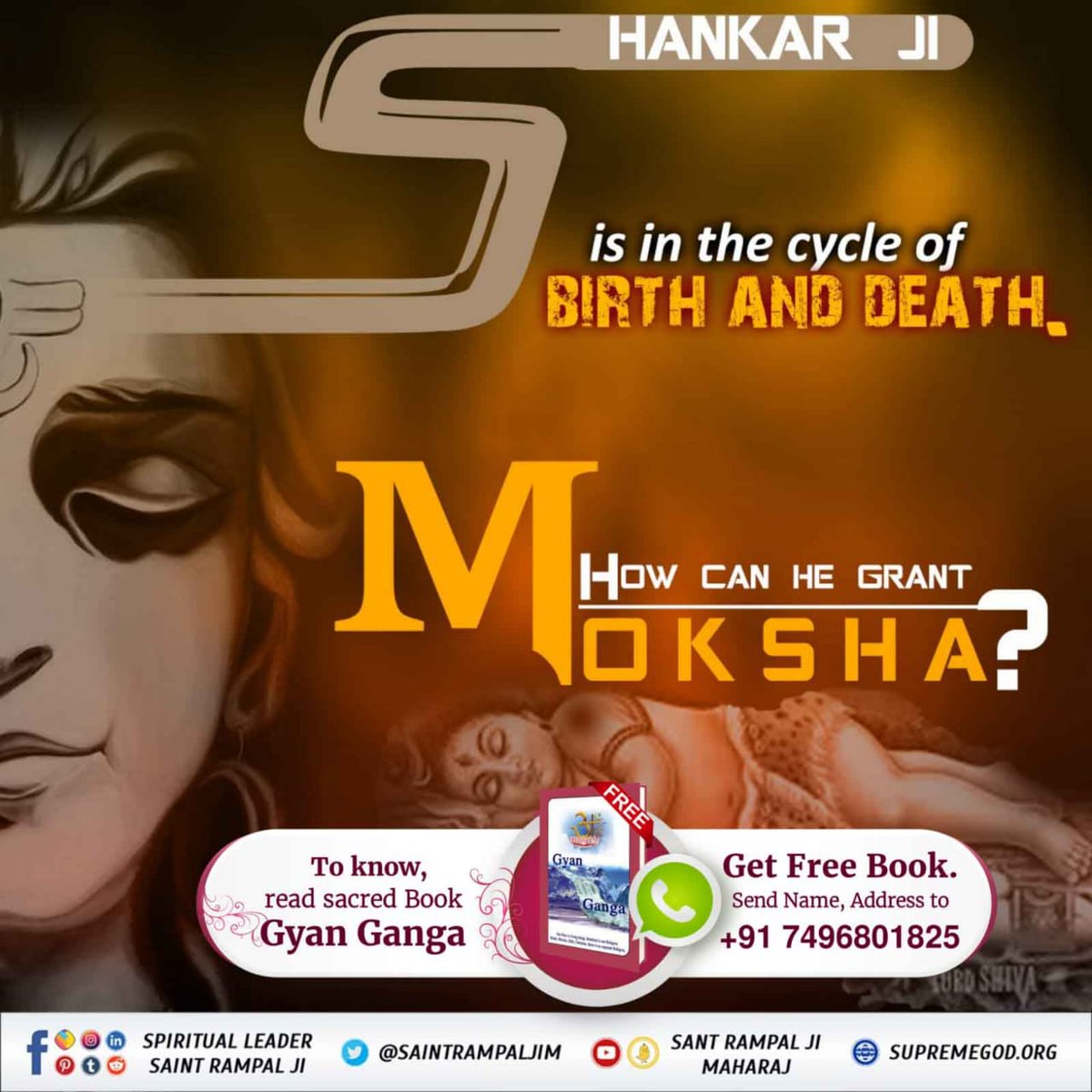 #StoryOfLordShiva
Shankar Ji is in the cycle of Birth and Death then how can a devotee of Shankar Ji can get Moksha. 

Read Gyan Ganga to know more. <a href="/SaintRampalJiM/">Sant Rampal Ji Maharaj</a>