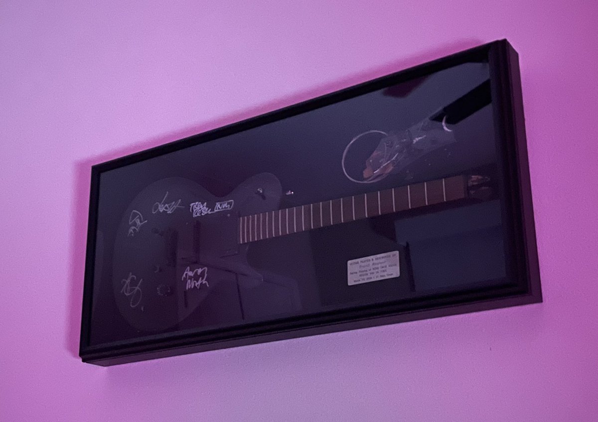 Kinetiknails's tweet photo. @rob_sheridan Hanging in my office is a guitar from the El Paso show, which I remember as one of the filming sites. Was a very fun era with nin! https://t.co/r0SJRU1eqF