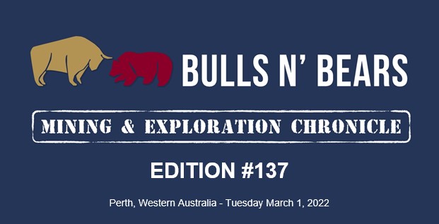BullsNBearsWA's tweet photo. Bulls N' Bears Chronicle 137 has been unearthed!

Read: https://t.co/EB3lHsvgLi

Subscribe to get it emailed directly to your inbox.

Bulls N' Bears | Public Companies - https://t.co/wSePtRFCor 

#MiningNews #ASX #TSX #BullsNBearsWA #TheWestAustralian #BullsNBearsChronicle https://t.co/E76upd1qJF