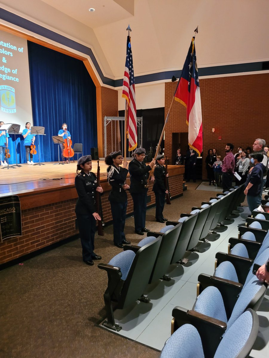 We presented the National Colors tonight at the Centennial High School 8th Grade Parent Night. #schoolsupport #knightteammember