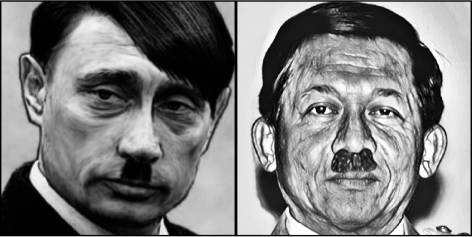 nslwin's tweet photo. Hitlers in #Russia &amp; #Myanmar https://t.co/roXo9xy96w