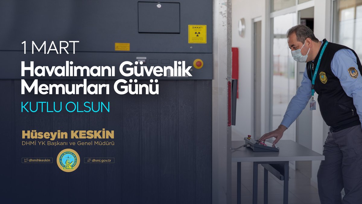 Tüm dünyayı sarsan pandemi şartlarında bile büyük fedakarlıklarla havacılık emniyeti ve uçuş güvenliğinin ilk adımını gerçekleştiren, kıymetli mesai arkadaşlarımın "1 Mart Havalimanları Güvenlik Memurları Günü"nü kutluyorum.