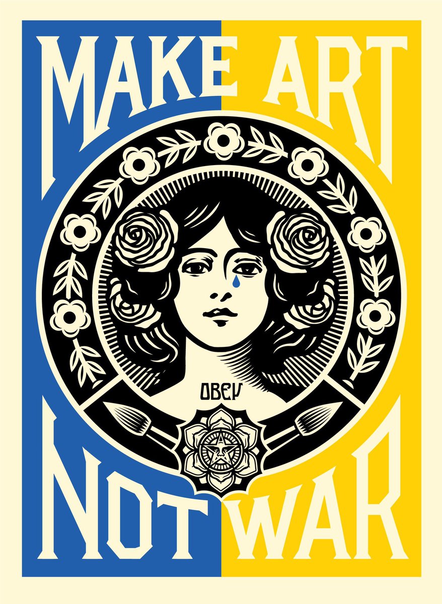 Shepard Fairey just announced that his next piece will all go towards <a href="/reli3fxyz/">RELI3F</a>  and <a href="/Ukraine_DAO/">Ukraine DAO (🇺🇦,🇺🇦)</a> 😭 if it sells out it will raise 445 ETH 😭😭😭