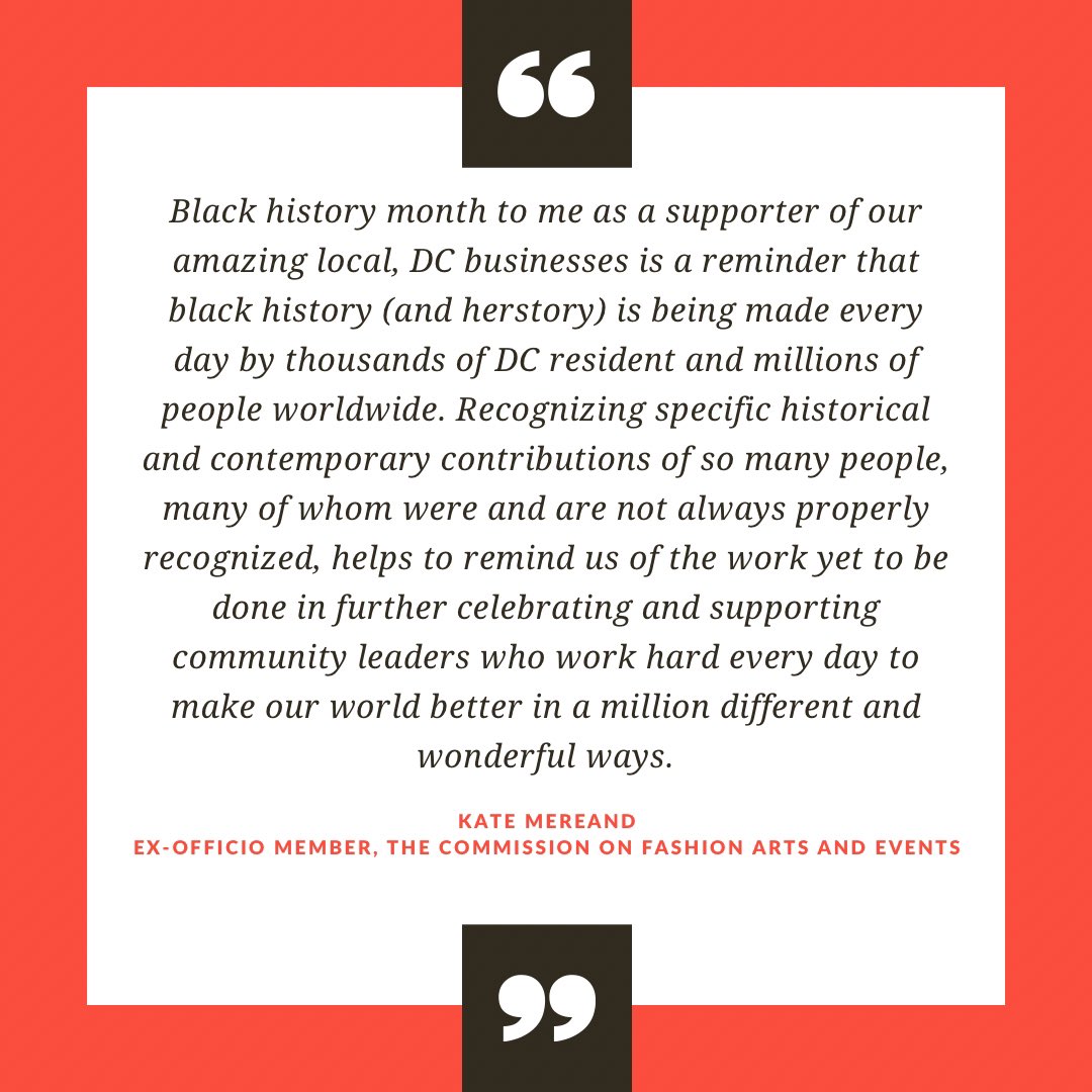 cfae_dc's tweet image. What does Black History Month mean to the Commission on Fashion Arts and Events?