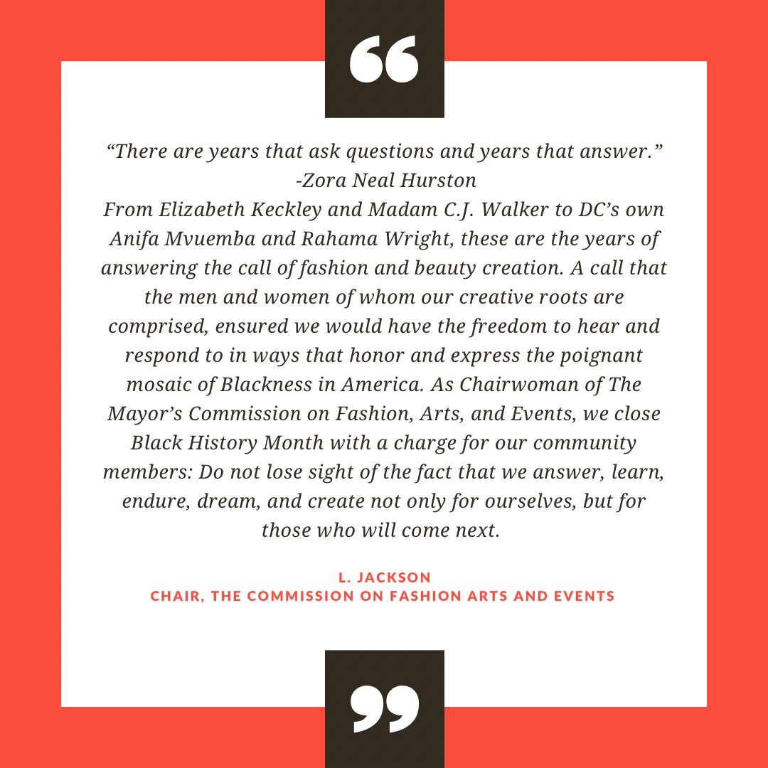 cfae_dc's tweet image. What does Black History Month mean to the Commission on Fashion Arts and Events?